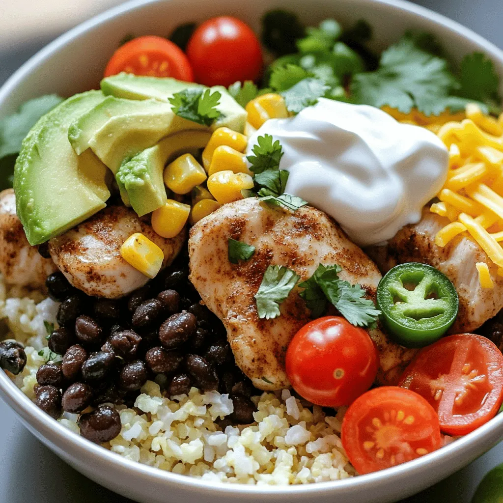 Loaded Chicken Burrito Bowls Flavorful and Filling Meal