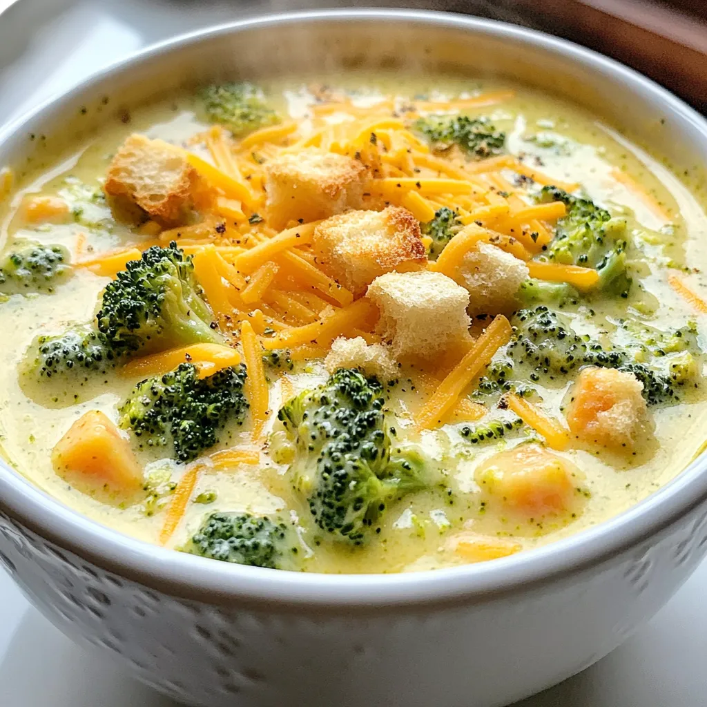 Creamy Broccoli Cheddar Soup Rich and Satisfying Dish