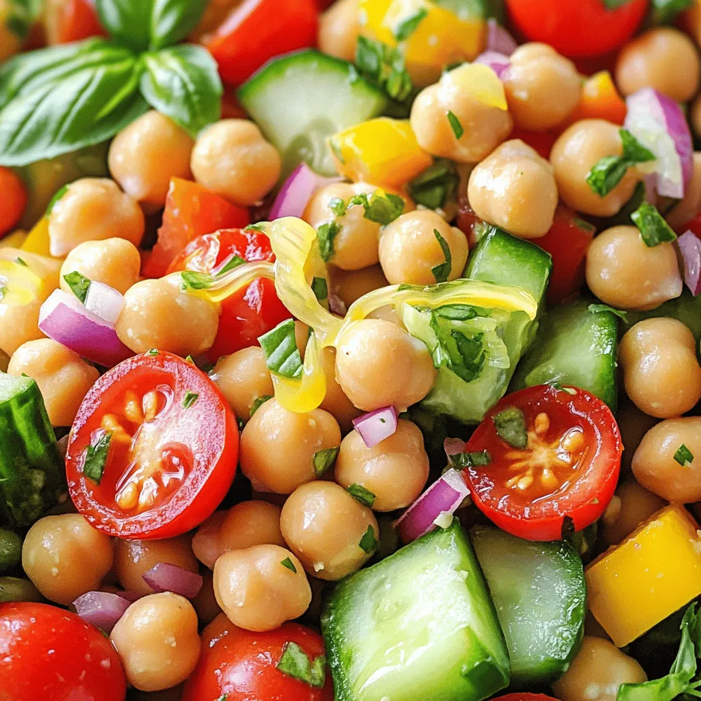 Lemon Basil Chickpea Salad Fresh and Flavorful Dish