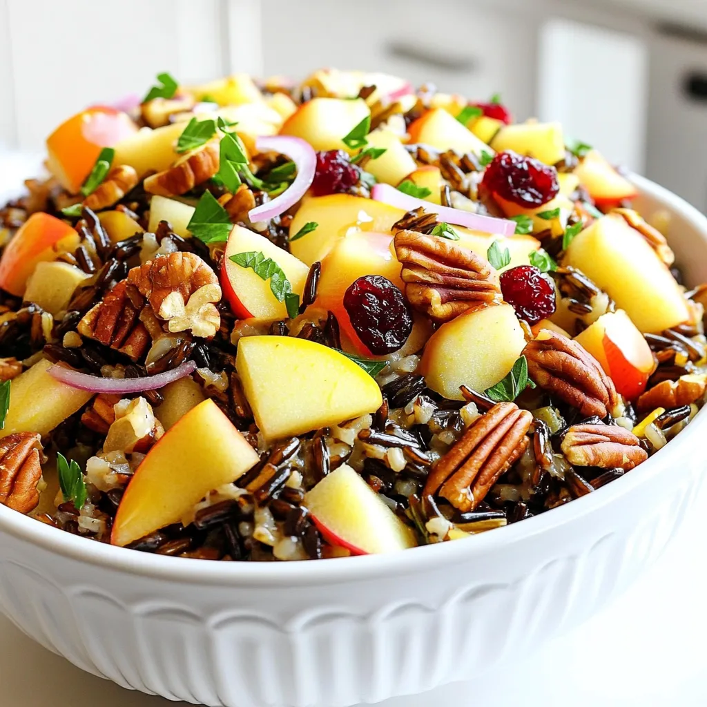 Wild Rice Salad with Apples and Pecans Delight