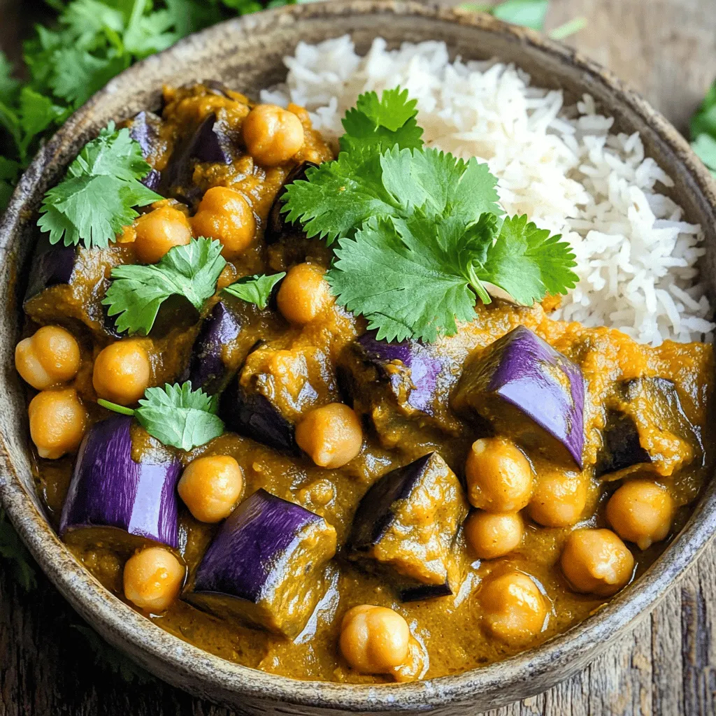 54. Eggplant and Chickpea Curry Flavorful Vegan Dish