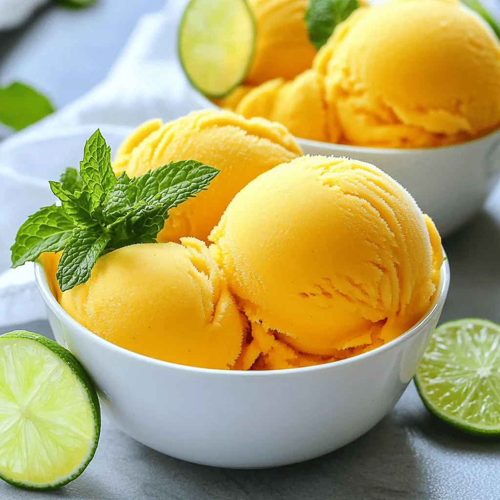 Mango Lime Sorbet Refreshing Summer Delight Recipe