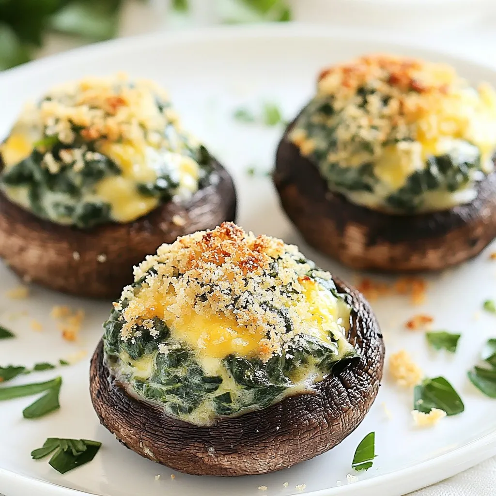 Creamy Spinach Stuffed Mushrooms Irresistible Delight