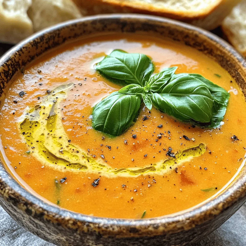 Roasted Tomato Basil Soup Flavorful and Simple Recipe
