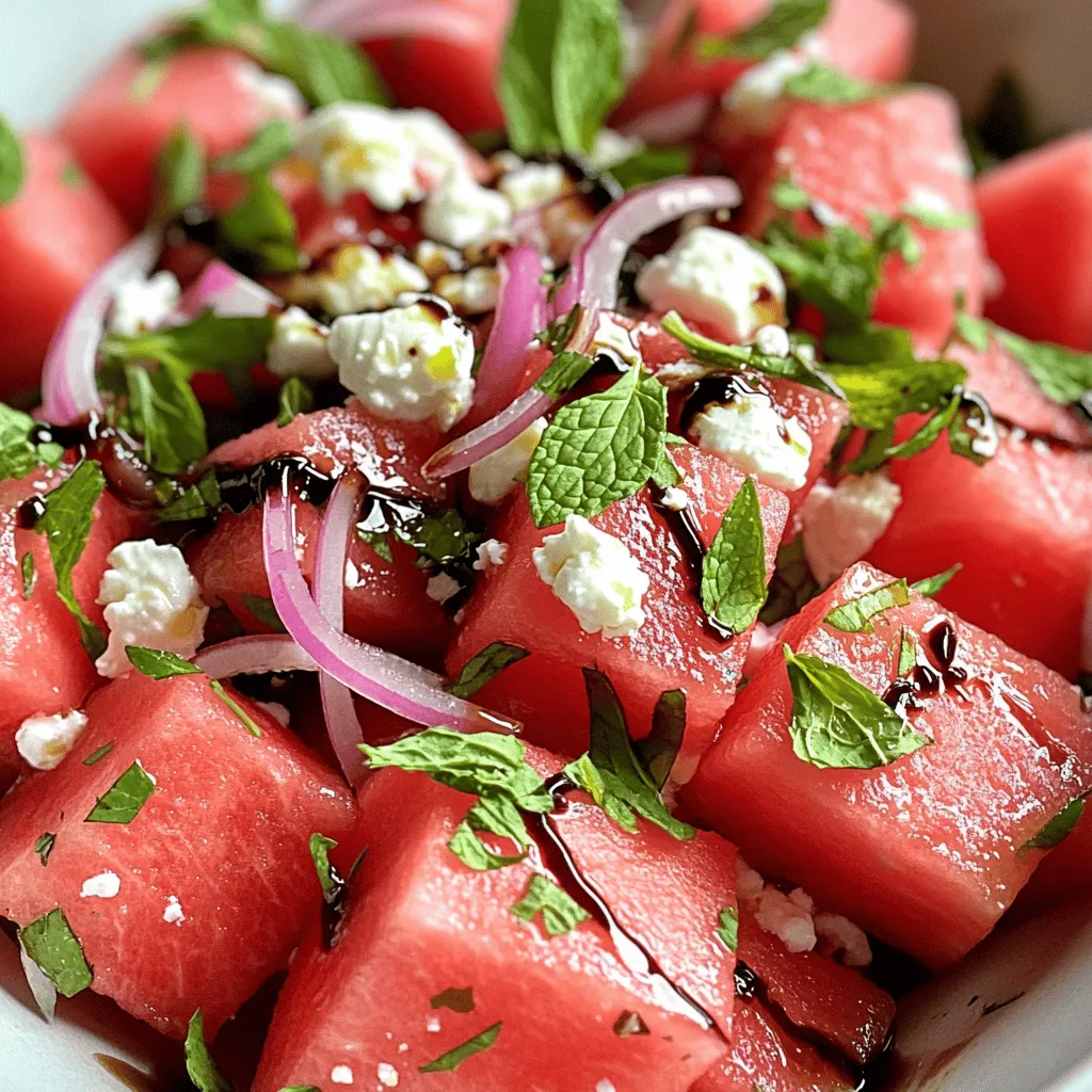 Fresh Watermelon Feta Salad Nutritious Summer Recipe