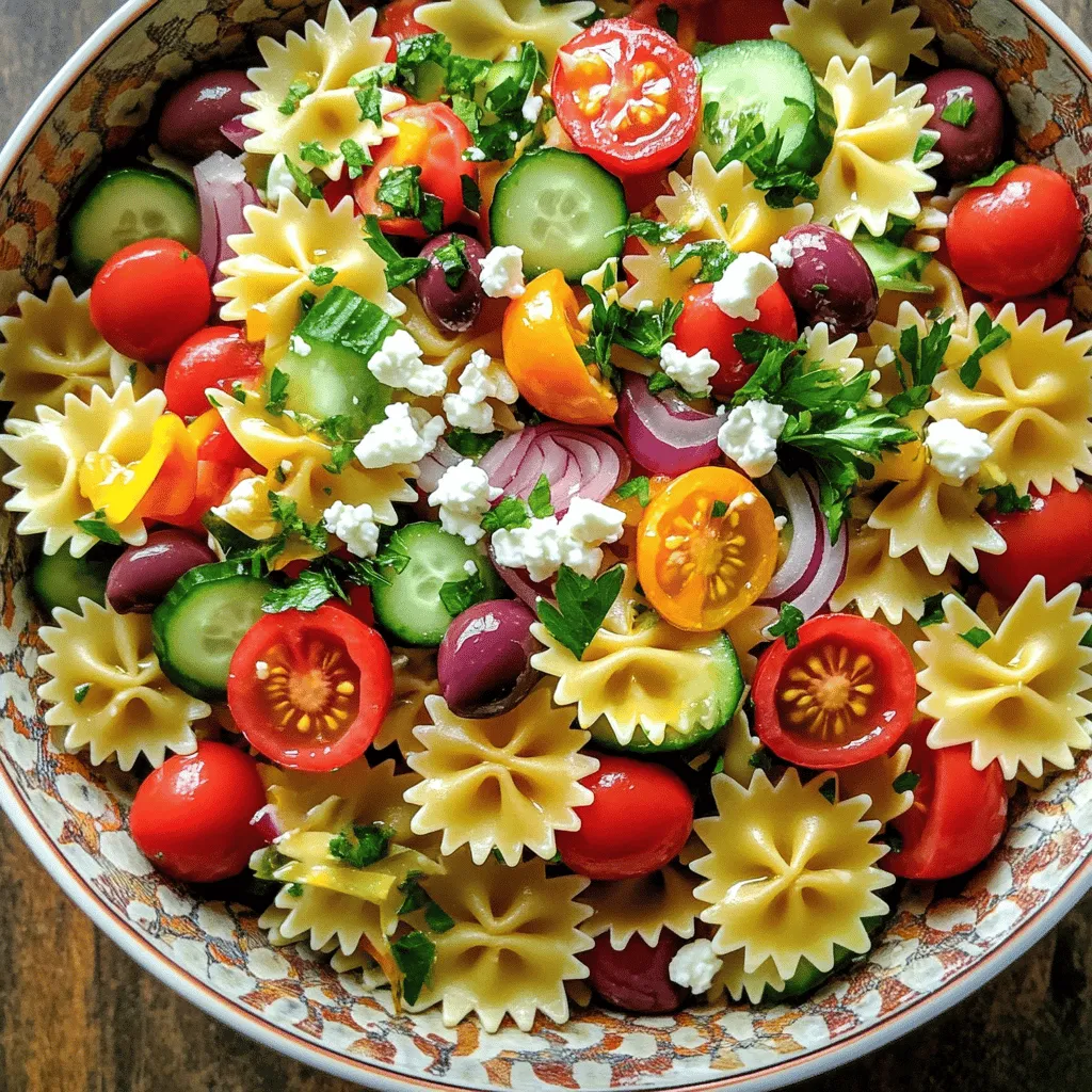 Zesty Greek Pasta Salad Fresh and Flavorful Dish