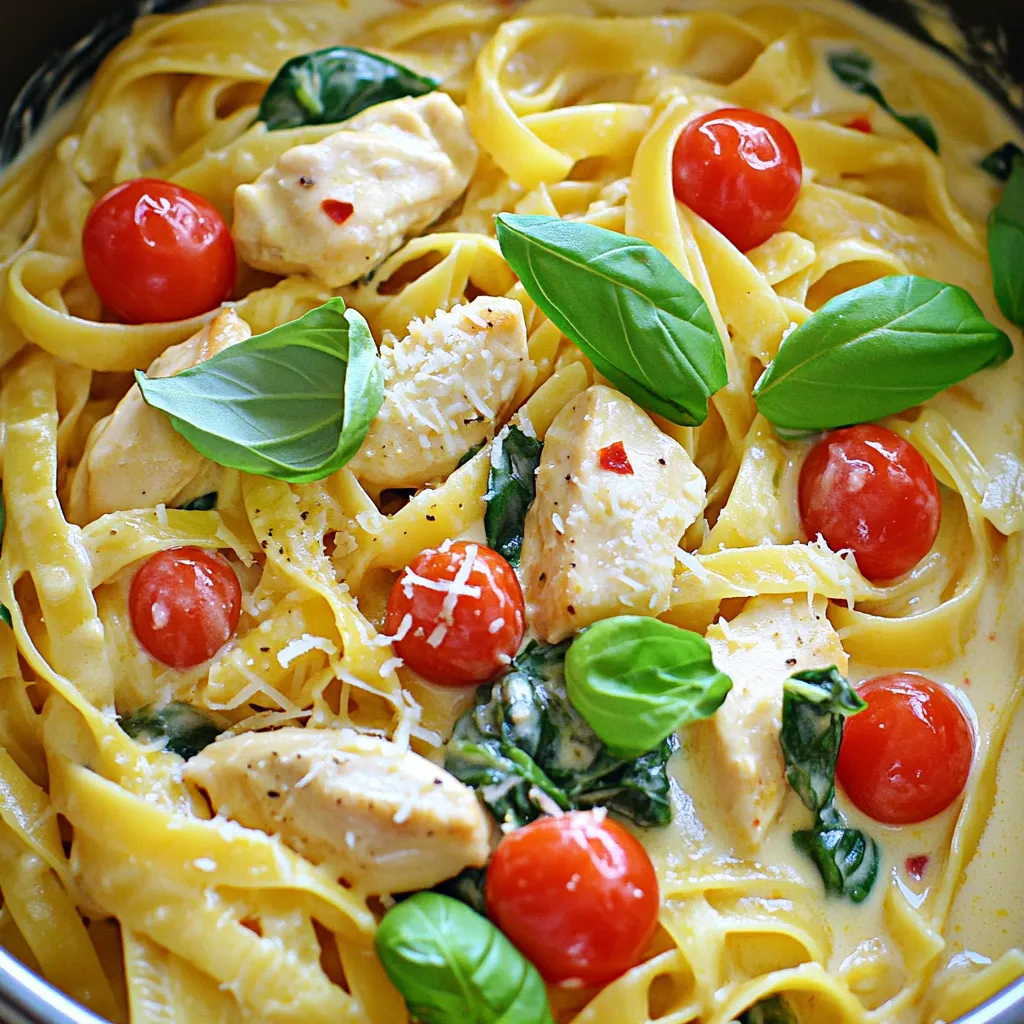 Instant Pot Creamy Tuscan Chicken Pasta Delight