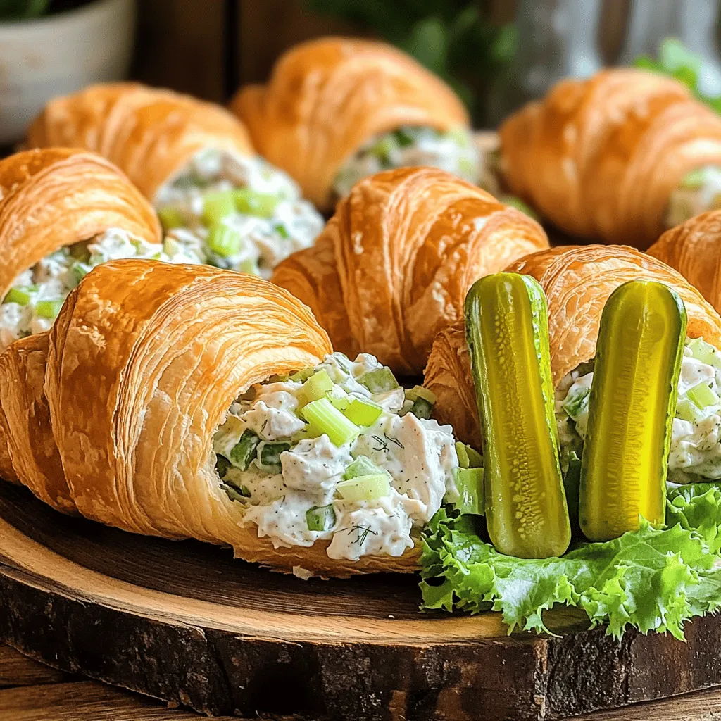 Savory Pickle Ranch Chicken Salad Croissants Delight