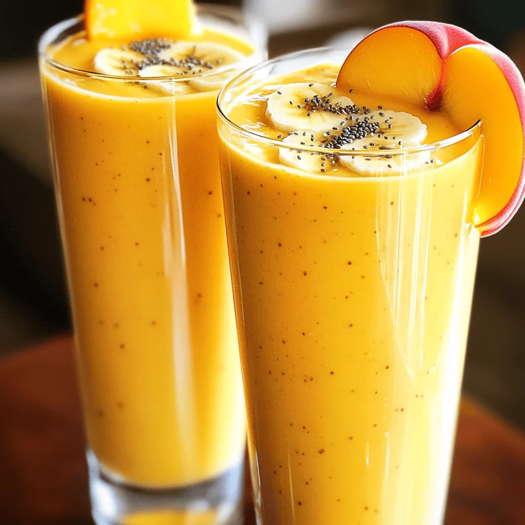 Peach Banana Smoothie Refreshing and Healthy Drink