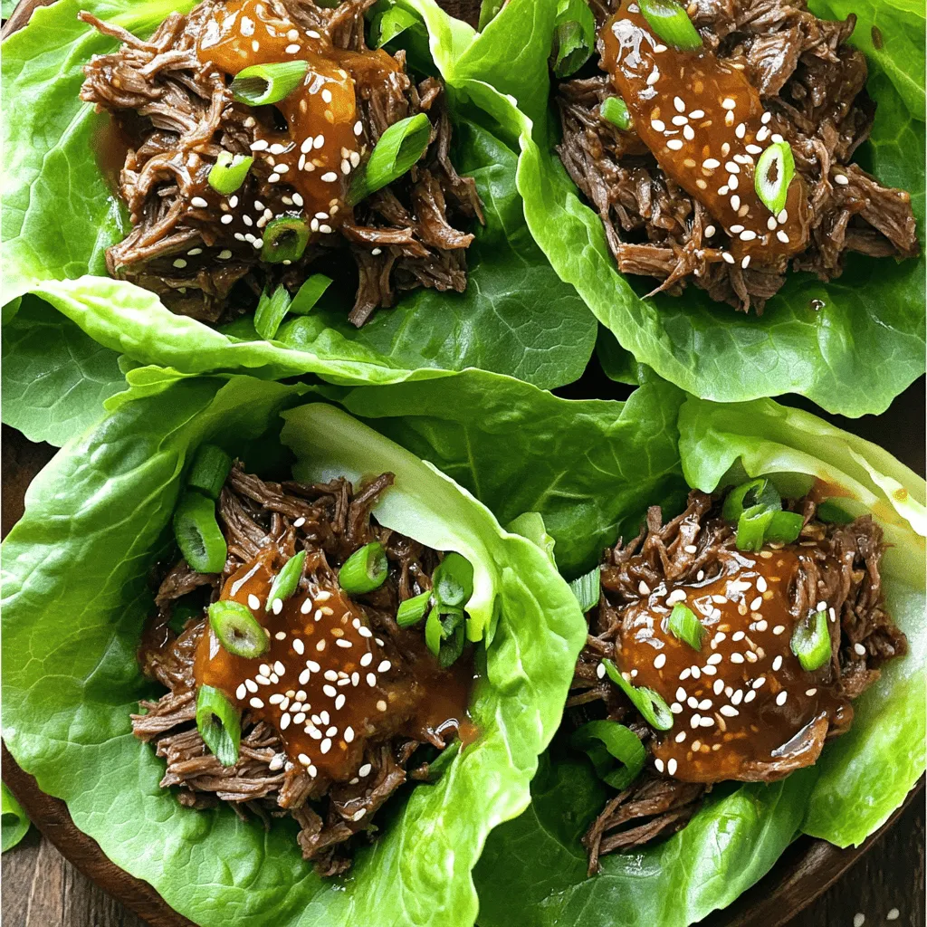Slow Cooker Honey Sesame Beef Lettuce Wraps Delight