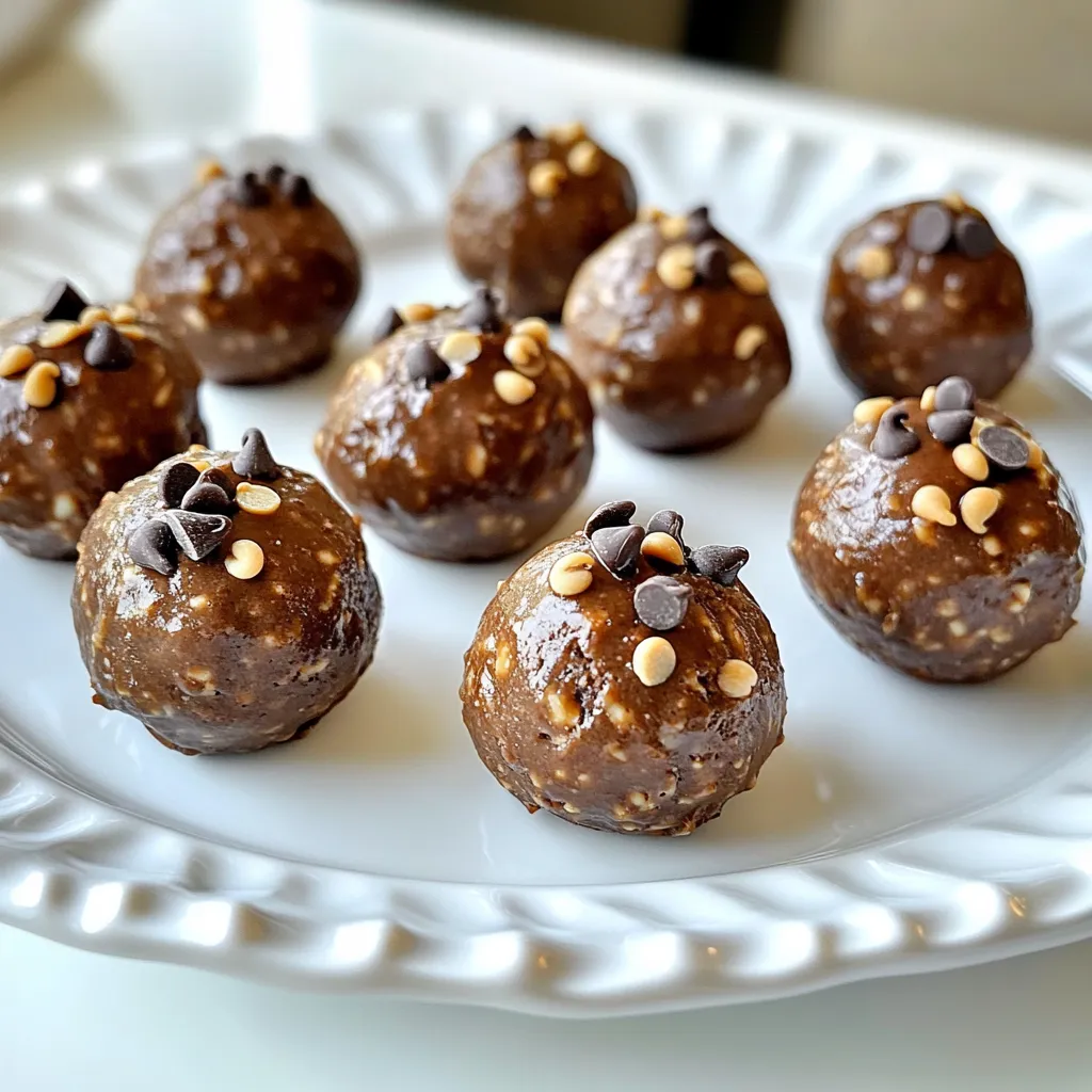 Chocolate Peanut Butter Protein Bites Nutritional Boost