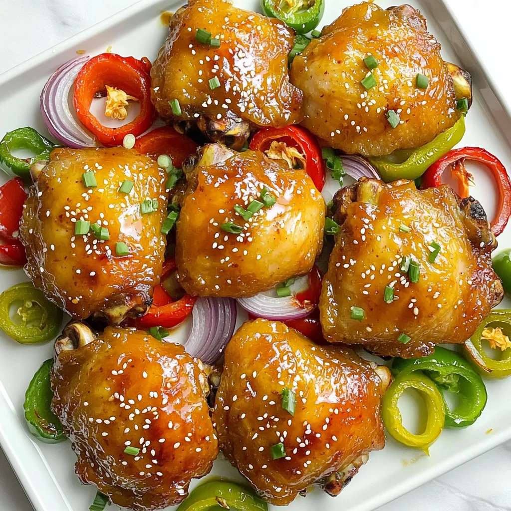Sheet-Pan Sweet Chili Glazed Chicken Thighs Delight