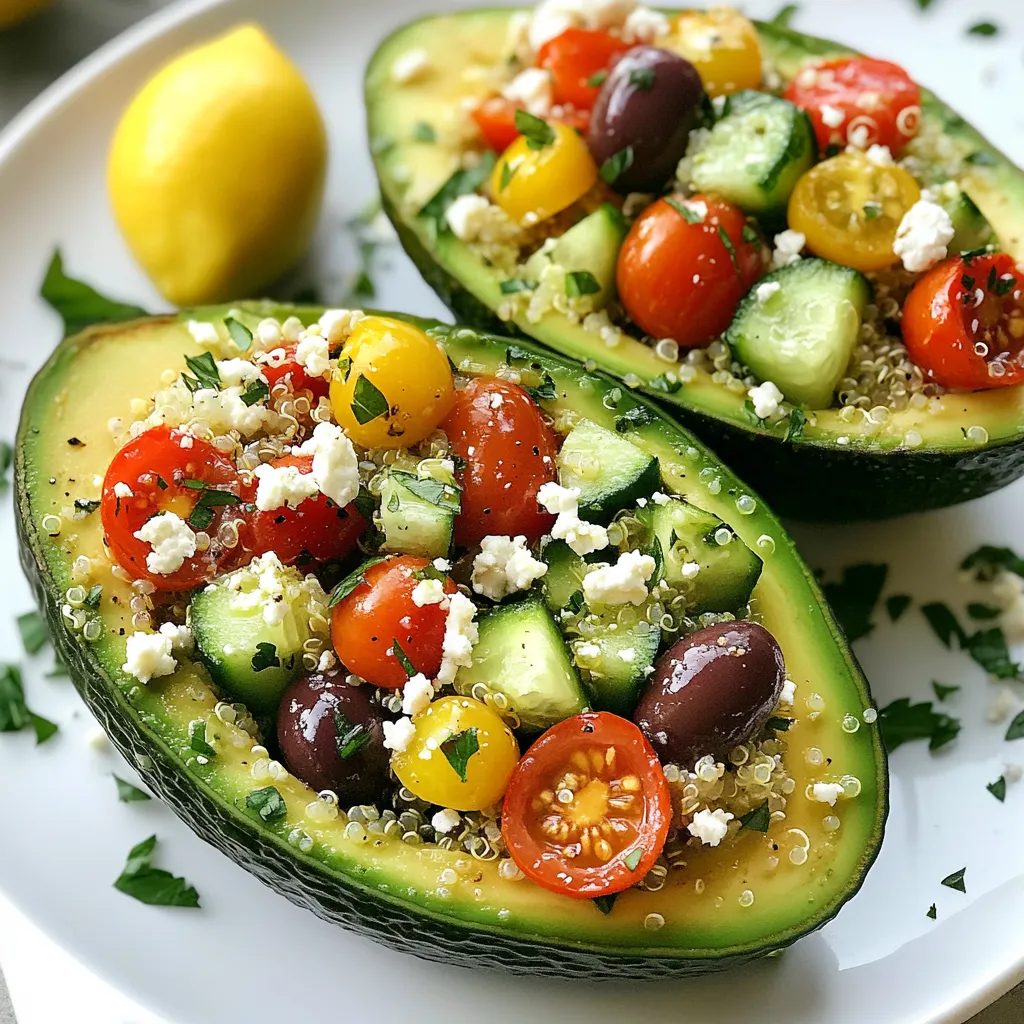 Mediterranean Stuffed Avocados Flavorful and Fresh Dish