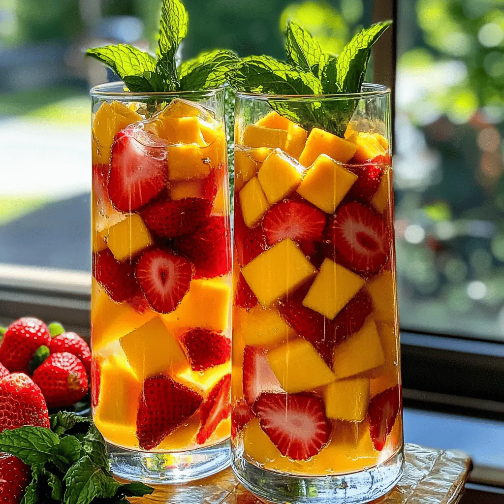 Strawberry Mango Agua Fresca Refreshing Summer Drink