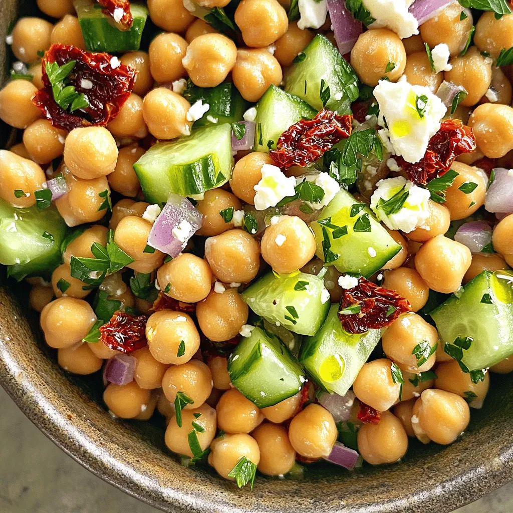 Sun-Dried Tomato Chickpea Salad Refreshing and Simple