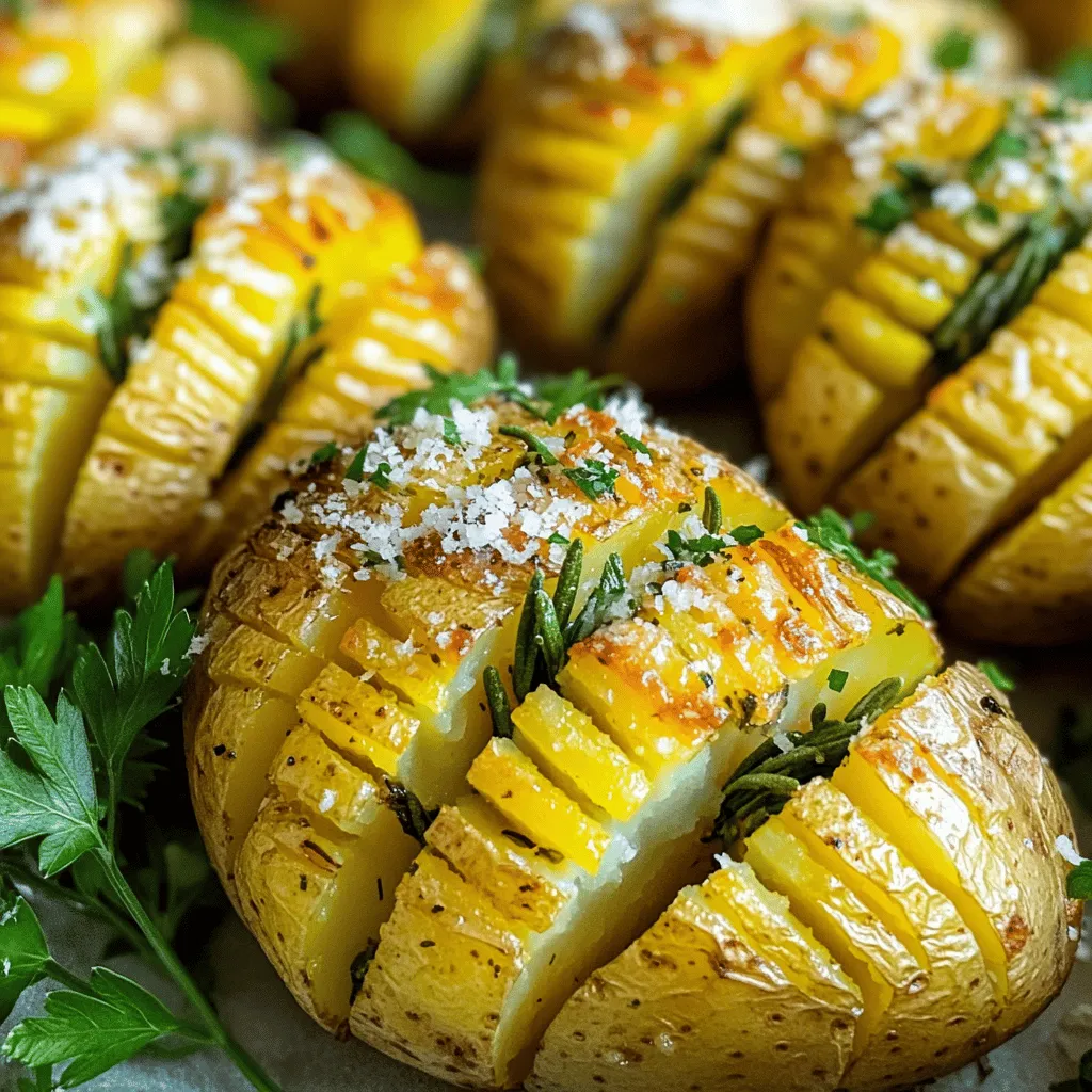 Garlic Herb Hasselback Potatoes Flavorful Side Dish