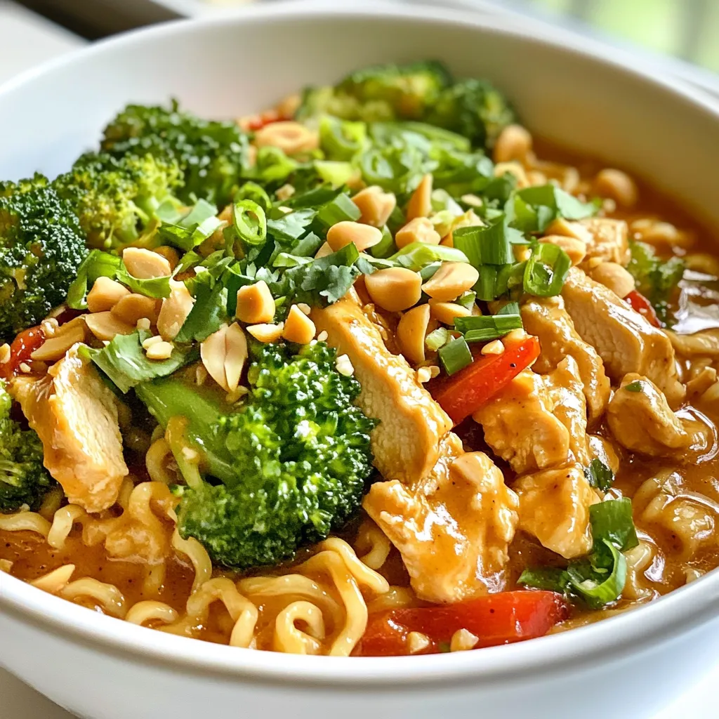 Spicy Peanut Chicken Ramen Simple and Flavorful Dish