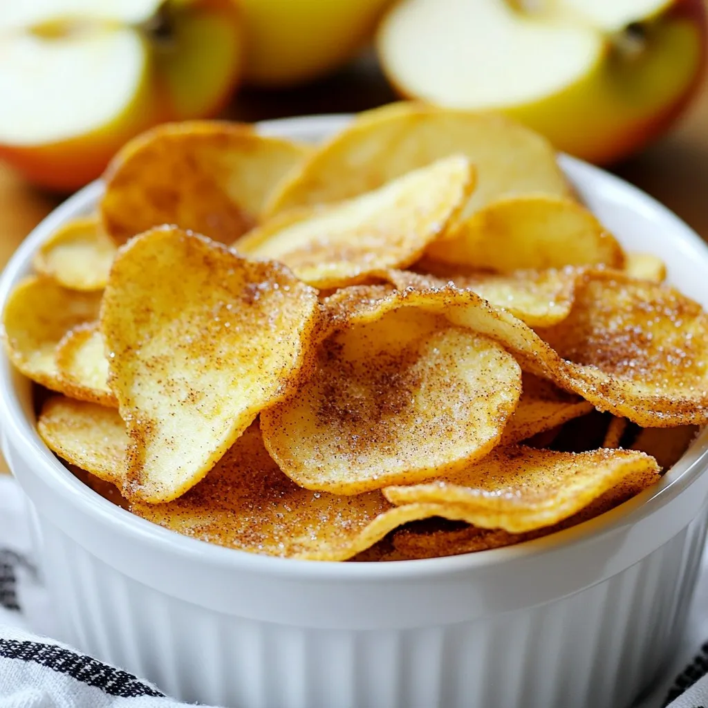 Cinnamon Sugar Apple Chips Crunchy and Sweet Snack