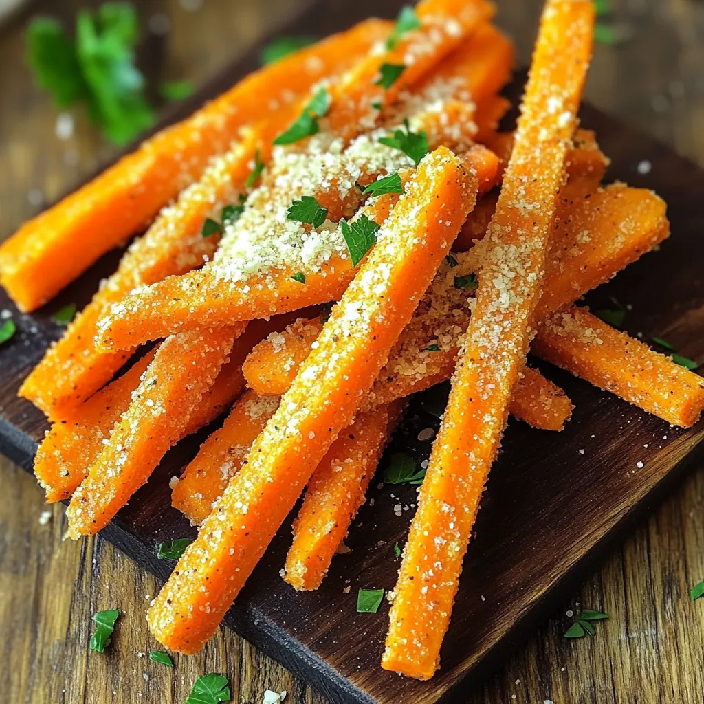 Air Fryer Garlic Parmesan Carrot Fries Tasty Recipe