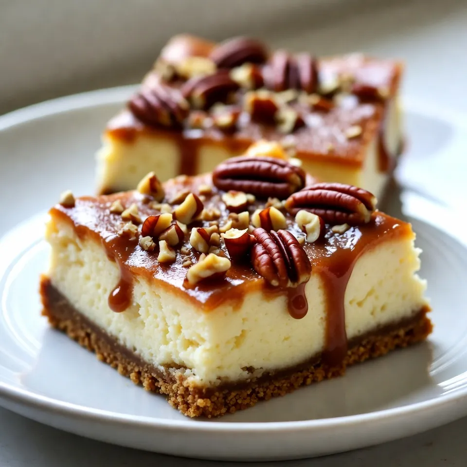 Caramel Pecan Cheesecake Bars Delightful Dessert Recipe