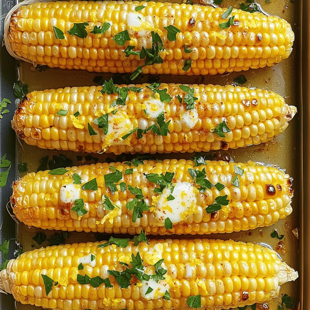 Lemon Garlic Roasted Corn Flavorful Side Dish Delight