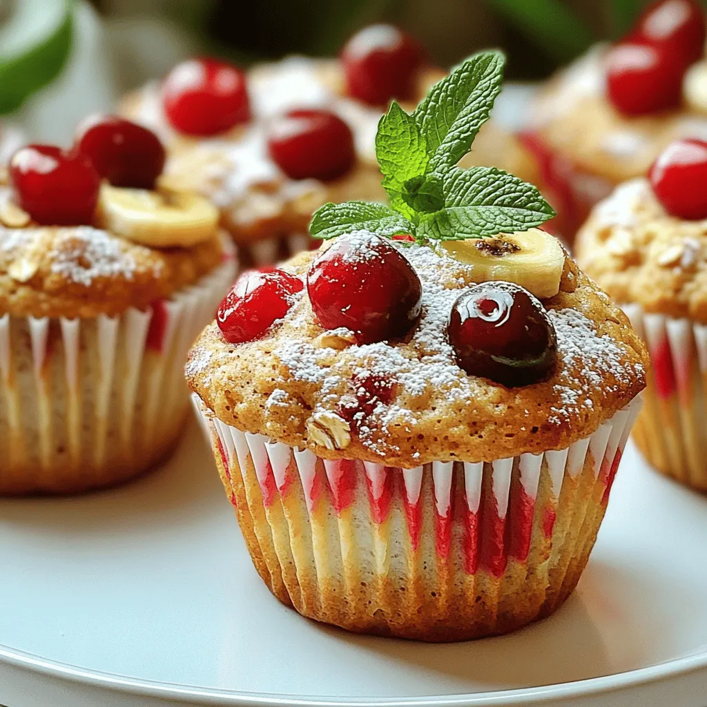Cherry Banana Oat Muffins Tasty and Healthy Snack