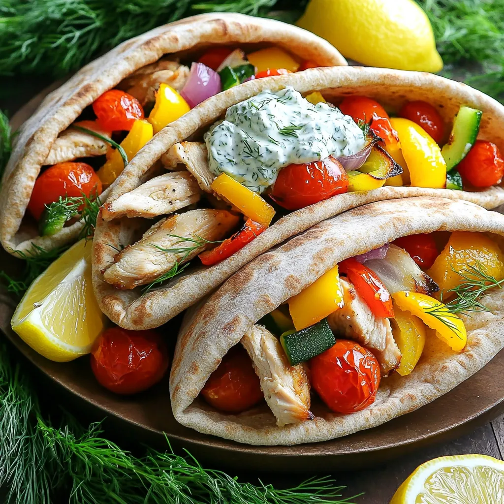 Savory Sheet-Pan Greek Chicken Pita Pockets Recipe