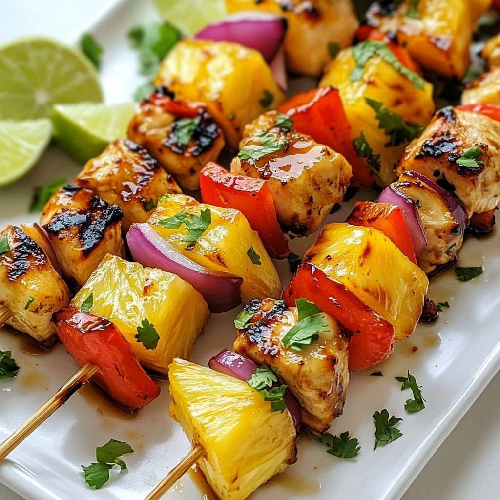 Pineapple Teriyaki Chicken Skewers Flavorful Delight