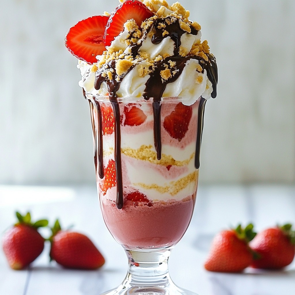 Chocolate Strawberry Cheesecake Shake Delightful Treat