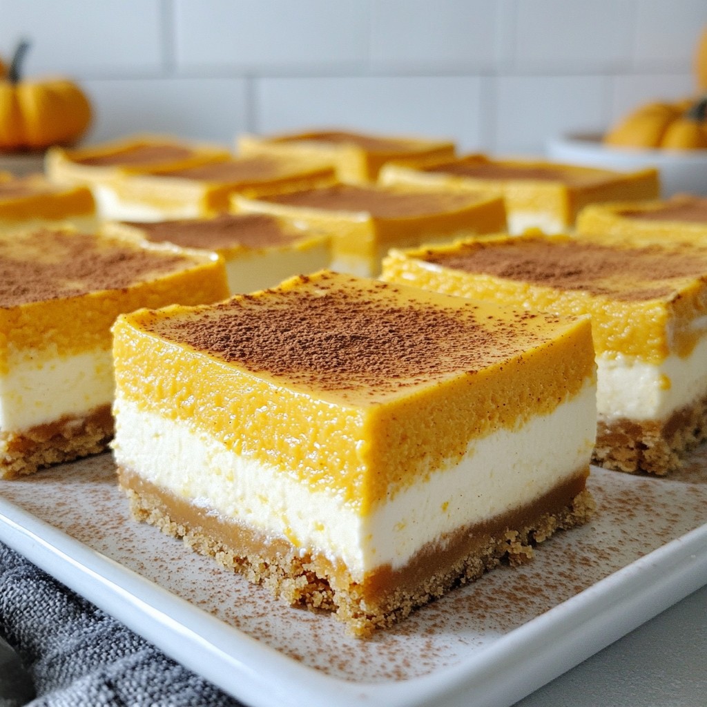 Pumpkin Spice Cheesecake Bars Tasty Fall Treat