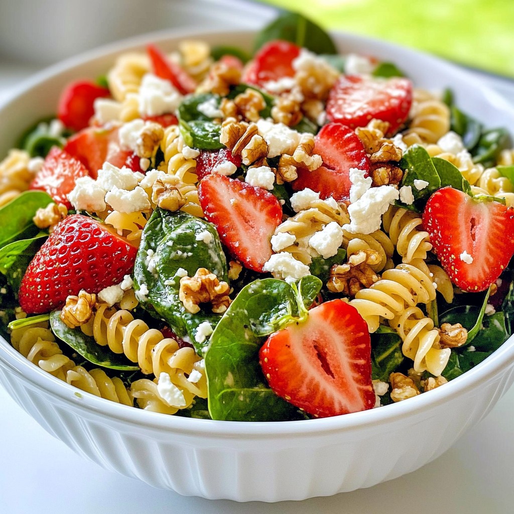 Strawberry Spinach Pasta Salad Fresh and Simple Meal