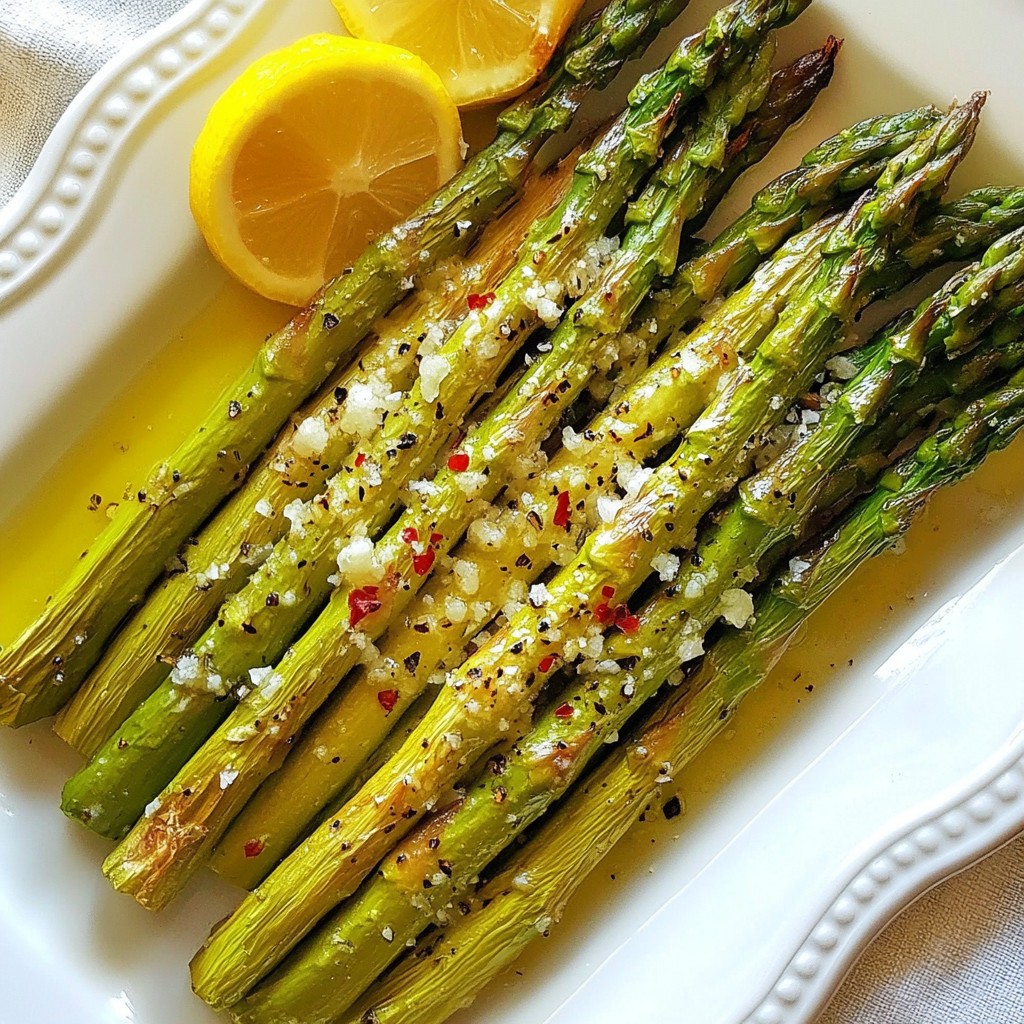 Lemon Garlic Roasted Asparagus Simple and Tasty Dish