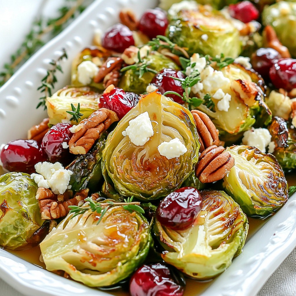 Roasted Brussels Sprouts with Cranberries Delight