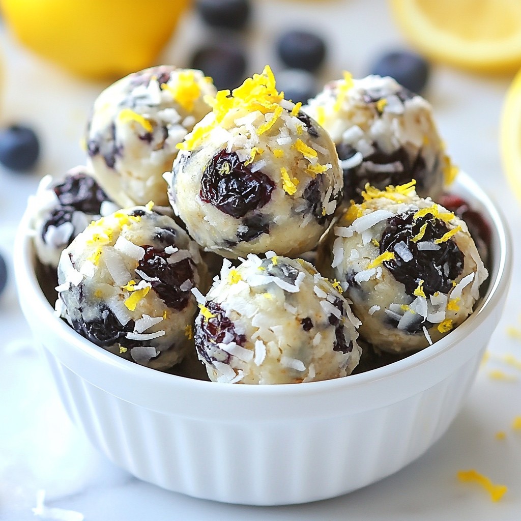 Lemon Blueberry Energy Bites Easy Healthy Snack