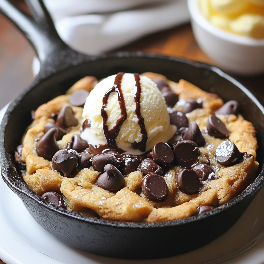 Chocolate Chip Cookie Skillet Delightful Dessert Treat