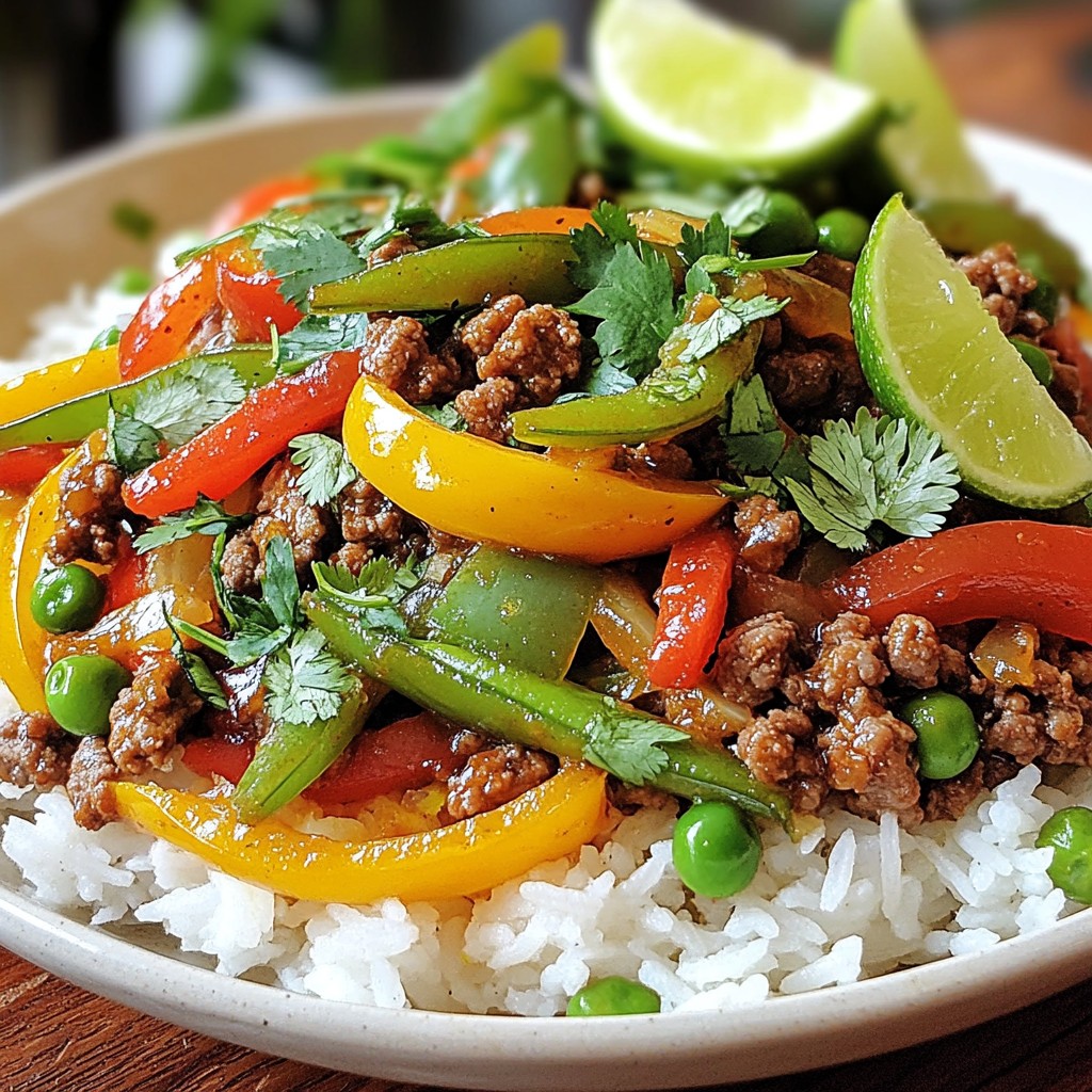 Spicy Thai Ground Beef Stir Fry Quick and Tasty Meal