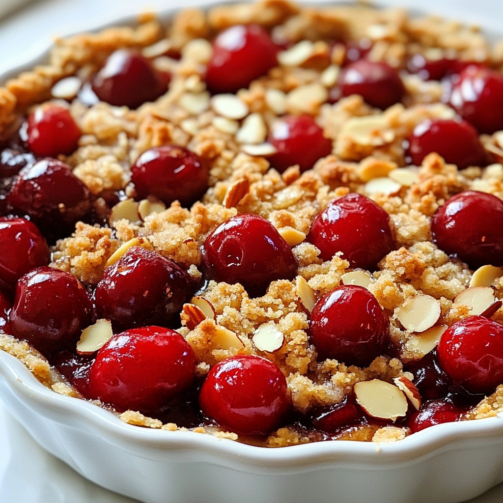 Cherry Almond Crumble Pie Simple and Delicious Recipe