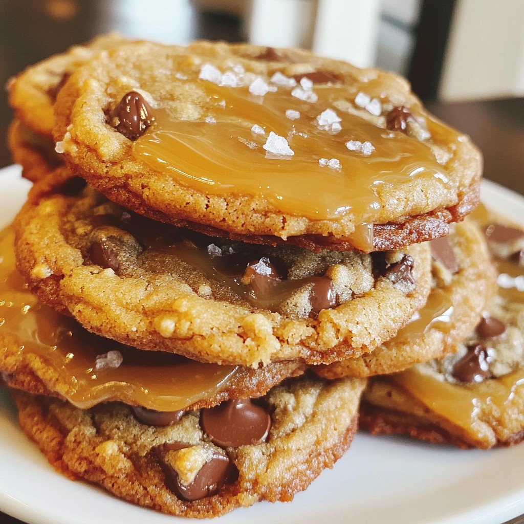 Salted Caramel Chocolate Chip Cookies Delightful Treat