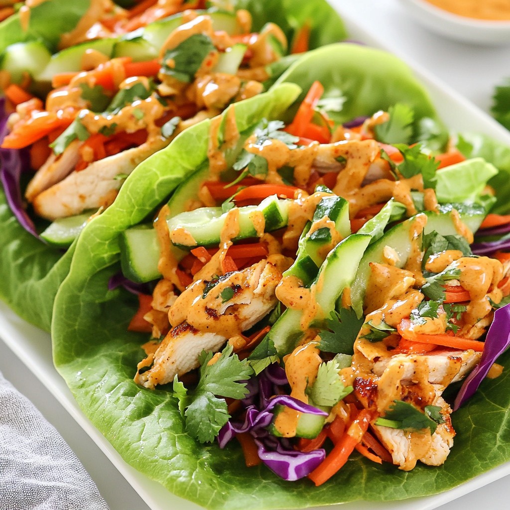 Spicy Thai Peanut Chicken Wraps Flavorful Delight