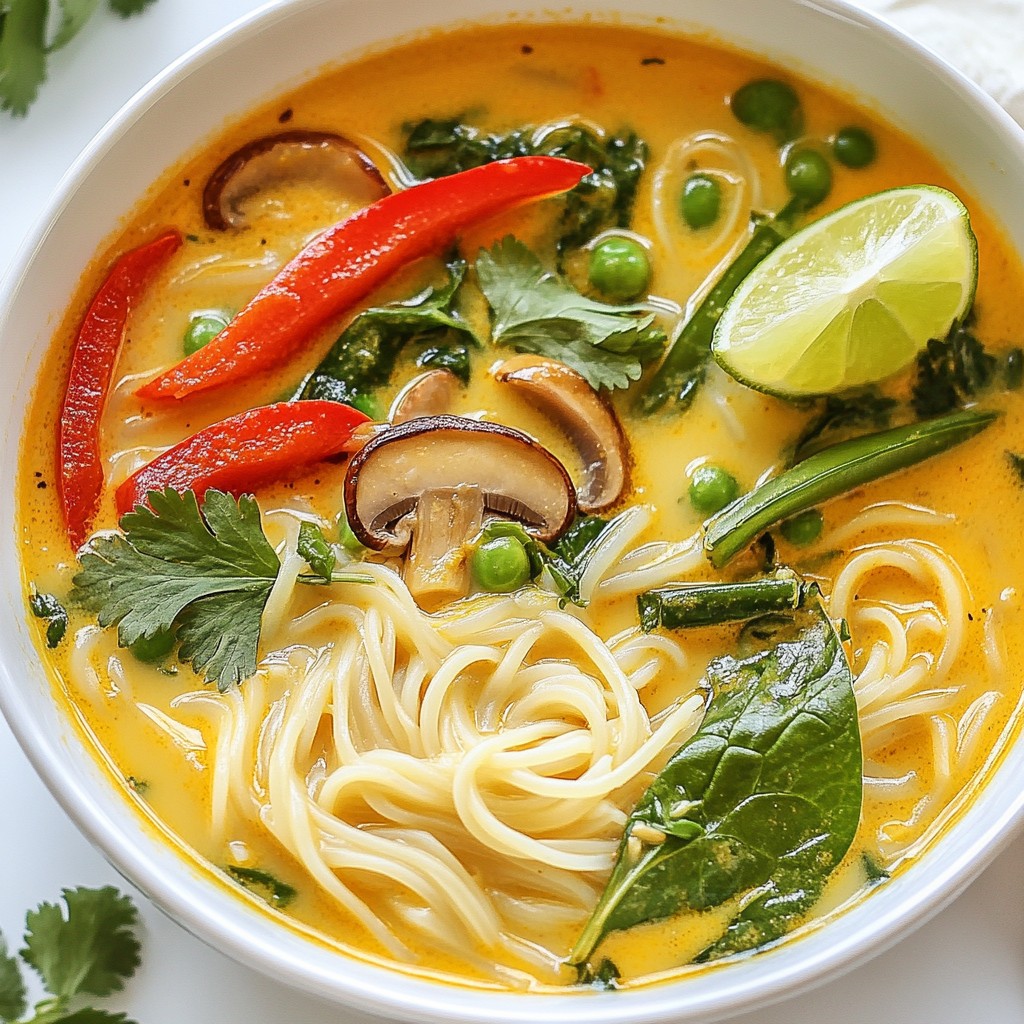 Thai Coconut Curry Noodle Soup Rich and Flavorful Dish