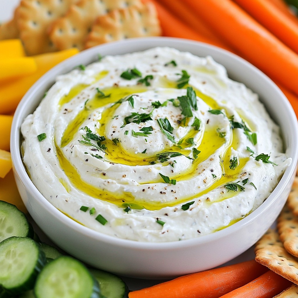 Garlic Herb Whipped Feta Dip Flavorful and Easy Recipe