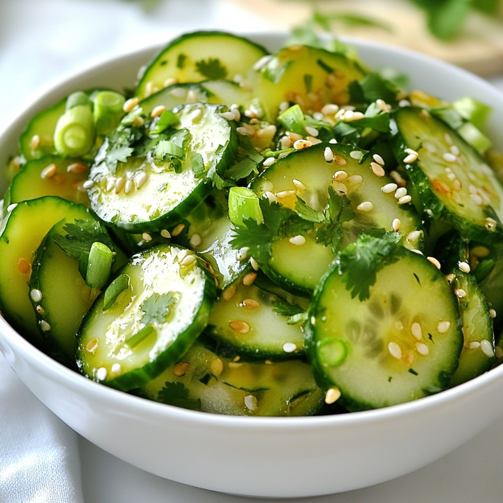 Ginger Sesame Cucumber Salad Fresh and Tasty Dish