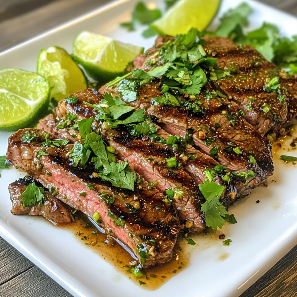 Grilled Lime and Cilantro Flank Steak Tasty Delight