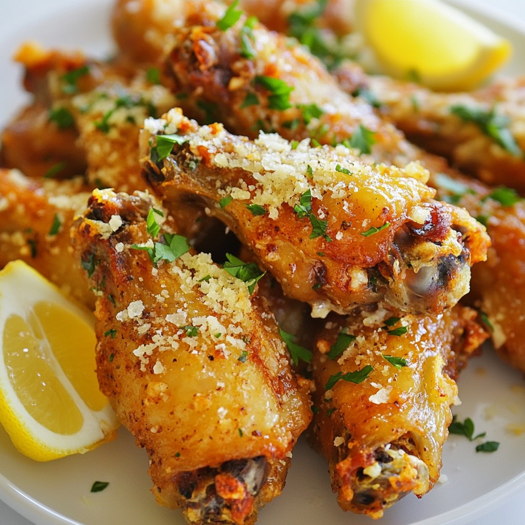 Oven Baked Garlic Parmesan Wings Crispy and Tasty Treat