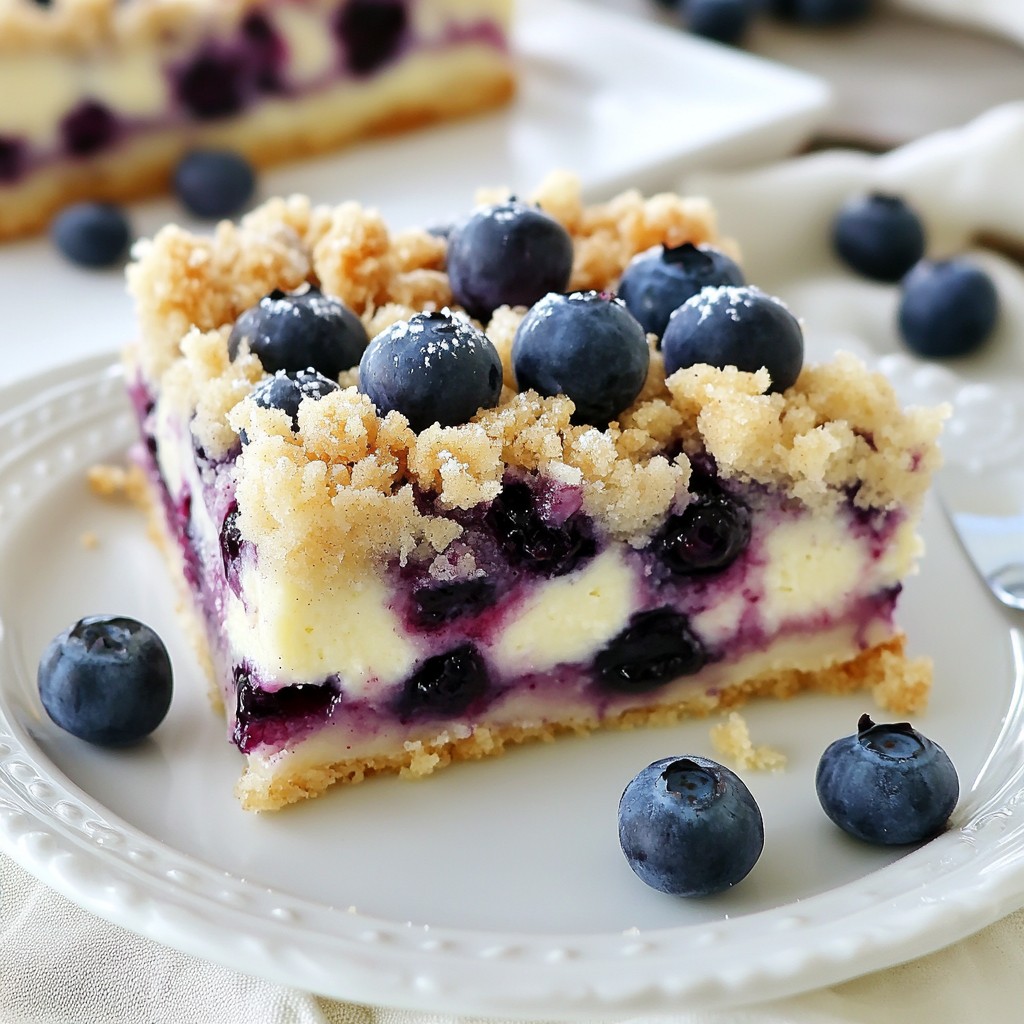 Blueberry Cheesecake Crumb Bars Irresistible Delight