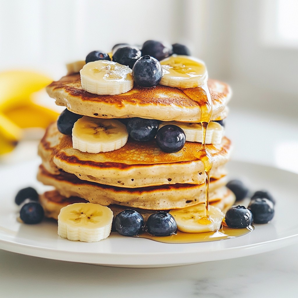 Blueberry Banana Oat Pancakes Easy and Healthy Recipe