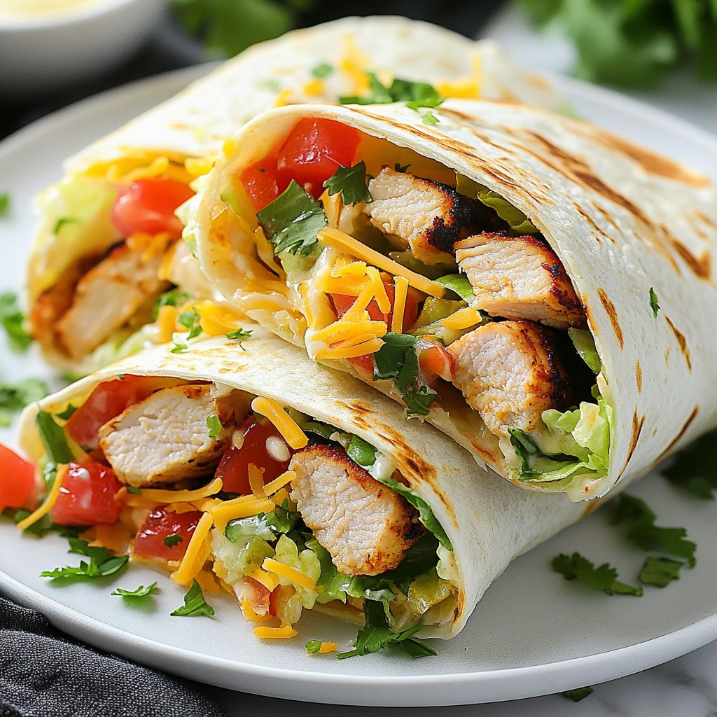 Chipotle Ranch Chicken Wraps Tasty and Simple Meal