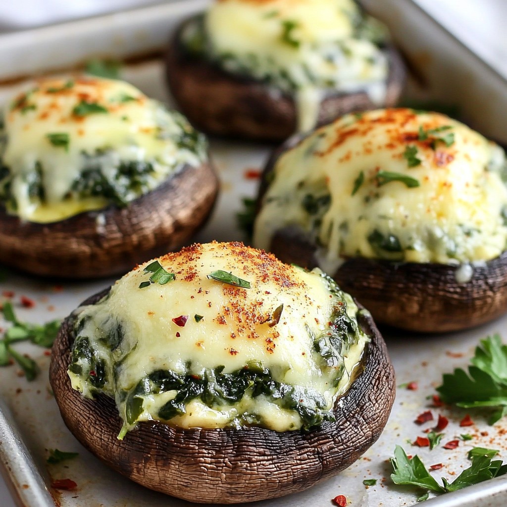 Spinach Parmesan Stuffed Mushrooms Savory Delight