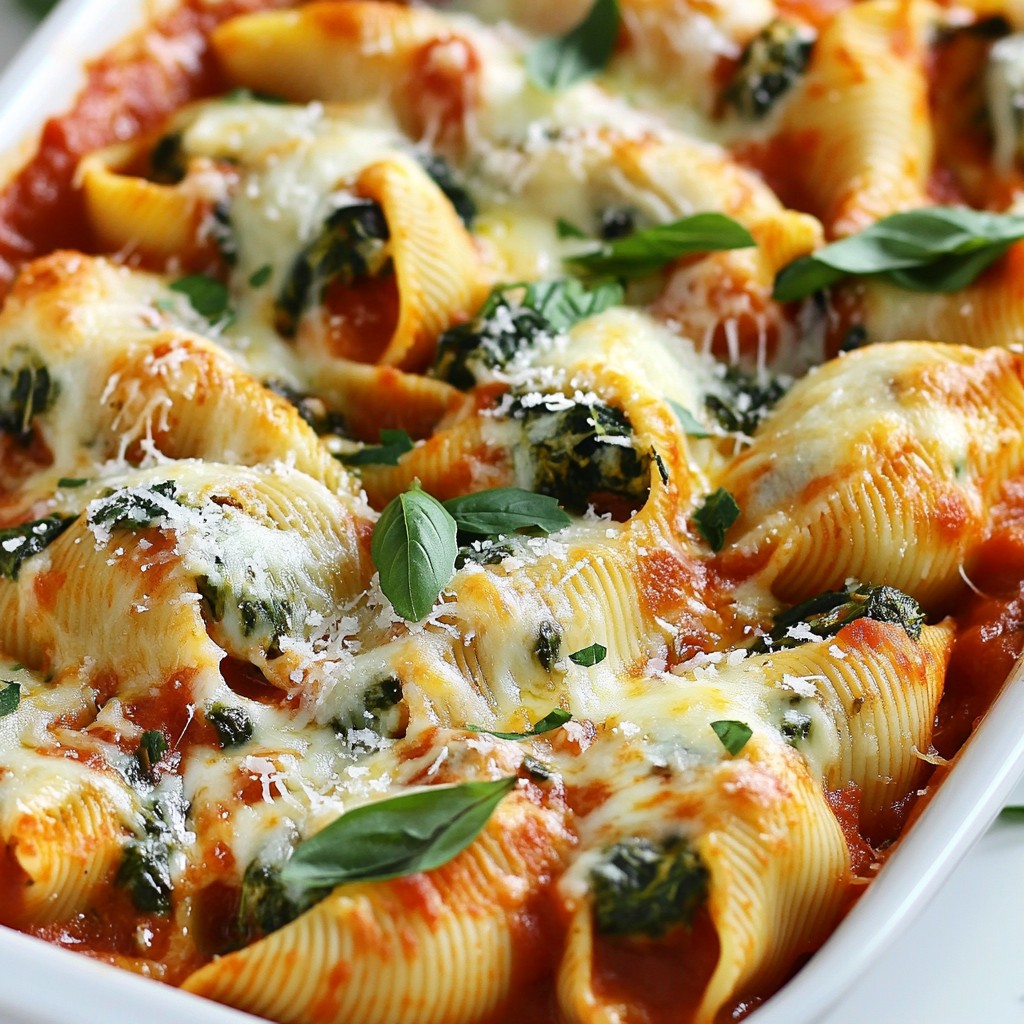 Creamy Spinach Stuffed Shells Delightful Dinner Dish