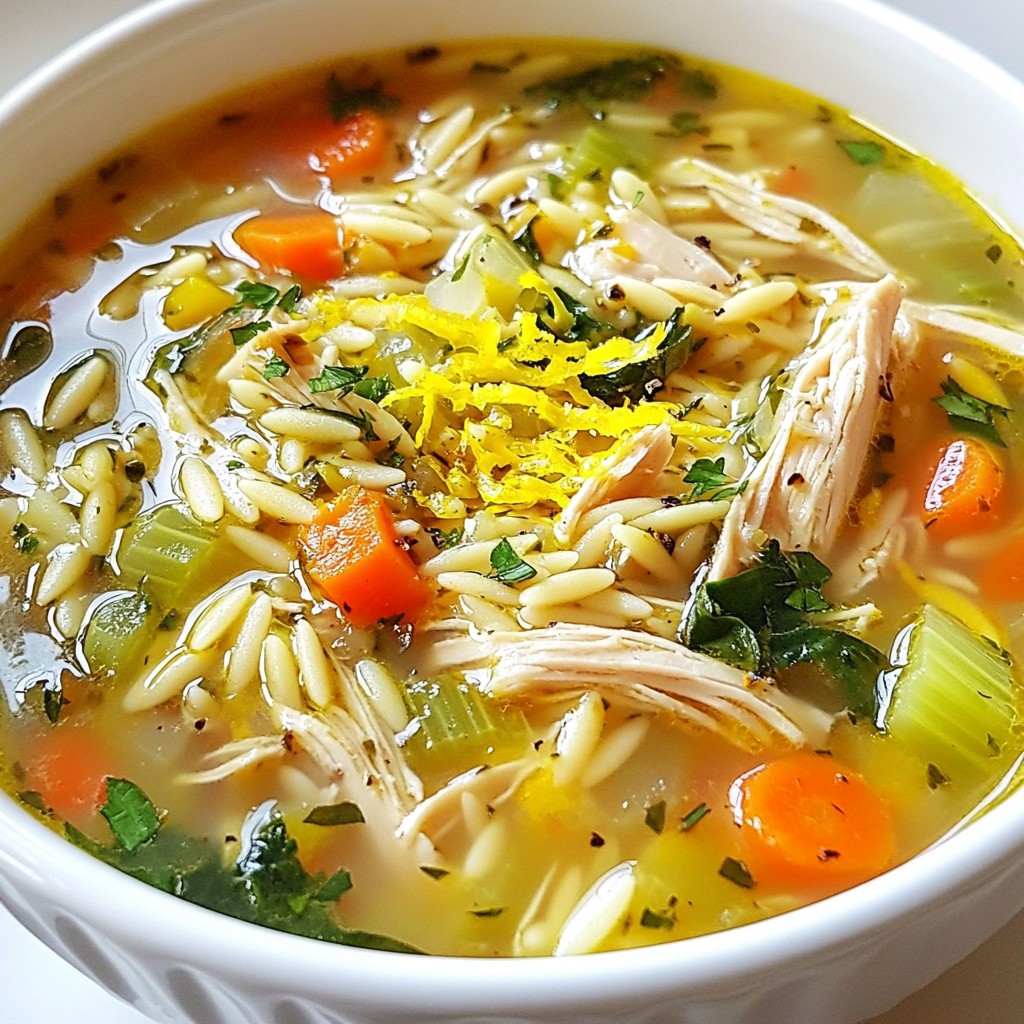 Lemon Herb Chicken Orzo Soup Flavorful and Easy Meal